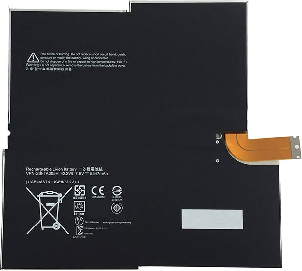 7.6V 42.2Wh Microsoft Surface PRO 3 1631 G3HTA005H G3HTA009H 1577-9700 MS011301-PLP22T02 Laptop Battery
