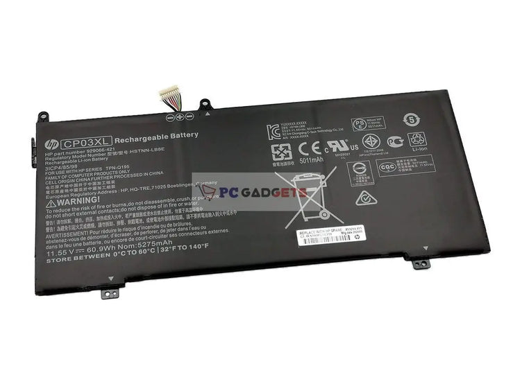 11.55V 60.9Wh Hp CP03XL Genuine Battery for 929072-855 13-ae HSTNN-LB8E 929066-421 Spectre x360