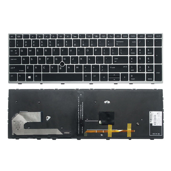 New HP EliteBook 755 G5 850 G5 850 G6 L14366-001 L11999-001 Backlit Point Stick Silver Frame laptop keyboard PC Gadgets