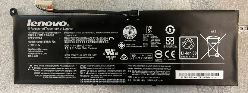 7.4V 23Wh Genuine Lenovo S21e-20 L14M4P22 2ICP4/58/62-2 5B10H13100 5B10K10223 Laptop Battery PC Gadgets