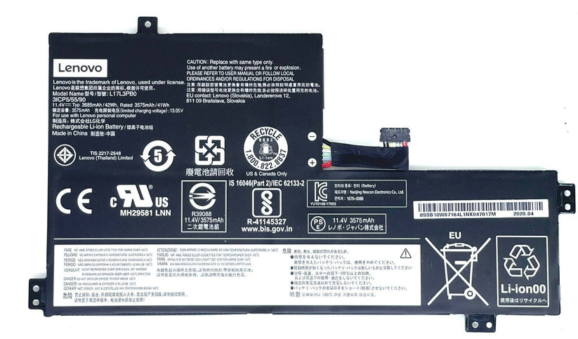 Original Lenovo 100e 300e 500e Chromebook L17M3PB0 L17M3PB1 L17L3PB0 L17C3PG0 L18D3PG1 Laptop Battery PC Gadgets