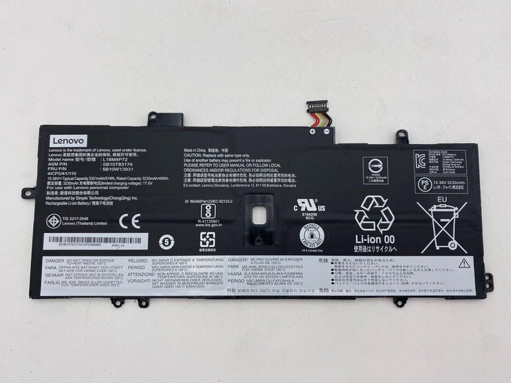 51Wh Original Lenovo X1C 2019 L18M4P72 L18L4P71 L18C4P71 SB10T83173 Laptop Battery