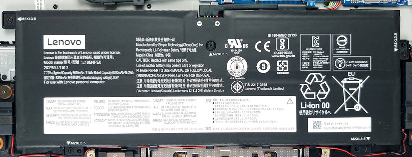 Original Lenovo L18M4PE0 Yoga C740-14IML C740-14 L18L4PE0 5B10U40209 Laptop Battery PC Gadgets