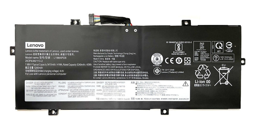 Genuine L19C4PD8 L19M4PD8 Battery for Lenovo Yoga Duet 7-13IML05 5B10X87839 PC Gadgets