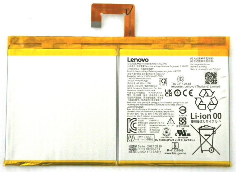 New Lenovo P11 TB-J606L L20D2P31 L20D2P32 TB-J607Z TB-J6O7Z TB-J606F Tablet Battery PC Gadgets