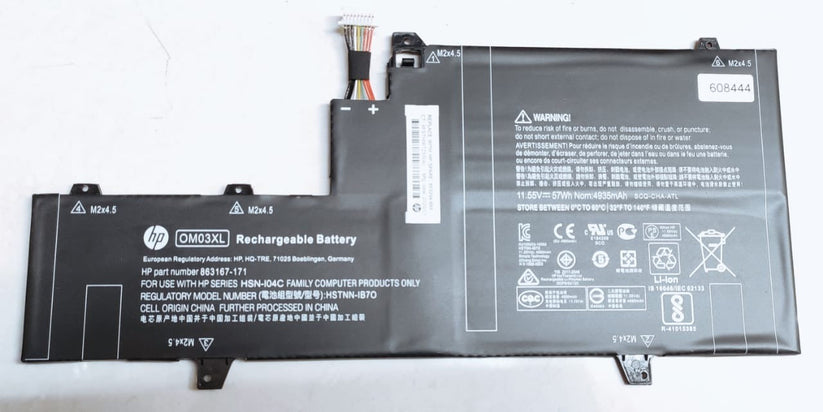 Original OM03XL11.55V 57Wh  Compatible with HP EliteBook X360 1030 G2 HSTNN-IB70 863167-1B1 Laptop Battery