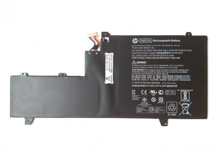 11.55V 57Wh Original OM03XL For HP EliteBook X360 1030 G2 HSTNN-IB70 863167-1B1 Laptop Battery