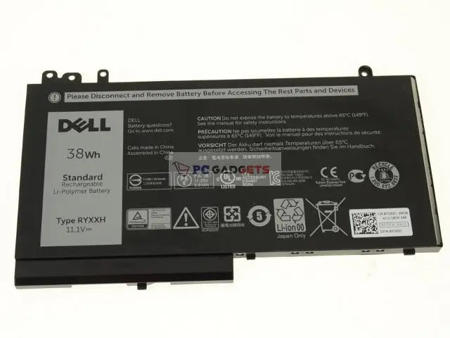 Original 11.1V 38Wh RYXXH Dell Latitude E5450 Latitude E5550 Latitude 12 5000 Latitude 12 E5250 Laptop Battery