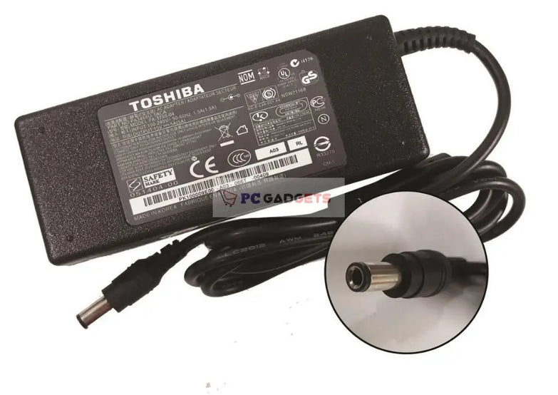 Original 15V 5A 75W Laptop Charger for Toshiba Satellite M10, R25 U200 Series 6.3mm*3.0mm with Power Cord