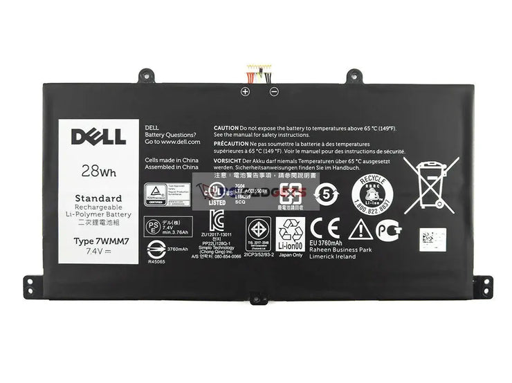 Original 7WMM7 Laptop Battery for Dell l Venue 11 Pro Tablet DL011301-PLP22G01 CFC6C D1R74