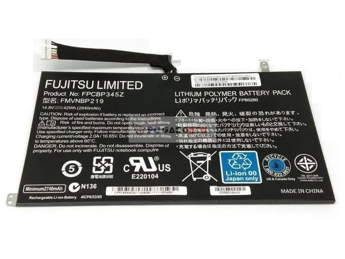 14.8V Original FMVNBP219 FPCBP345Z FPB0280 Fujitsu Lifebook UH572 UH552 Ultrabook Laptop Battery