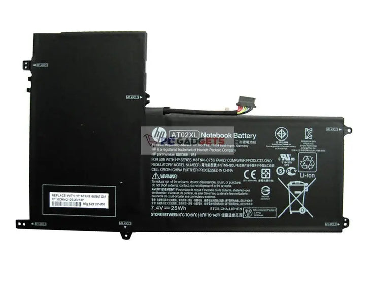 Original AT02XL Laptop Battery For HP Elitepad 900 G1 Table HSTNN-C75C HSTNN-IB3U D3H85UT HSTNN-DB3U (7.4V 25Wh)