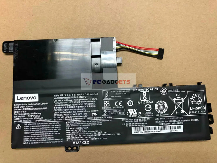 Original L14L2P21 Laptop Battery for Lenovo Yoga 500-14 Yoga 500-14ISK Edge 2-1580 Flex 3-1435 Flex 3-1470 PC
