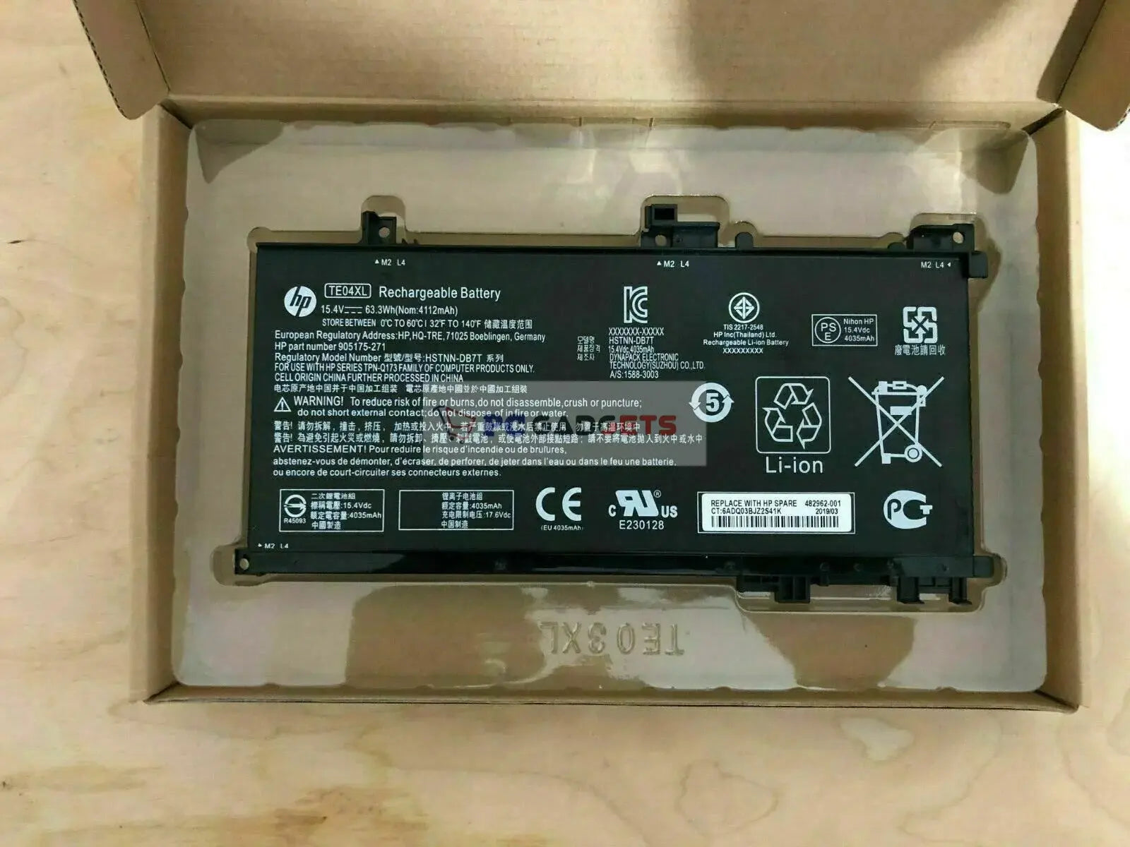 Original TE04XL HP Omen 15-AX200 Series Pavilion 15-BC200NB Notebook Laptop Battery