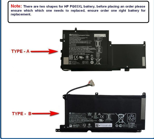 HP PG03XL Battery L48495-005 HSTNN-DB9G L48430-2C1 HSTNN-OB1I L48430-AC1 For Pavilion 15-DK Series 11.55V 52.5Wh