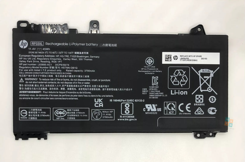 Genuine RF03XL Battery for HP ProBook 455 G7 HSTNN-OB1Q L83685-AC1 L84354-005