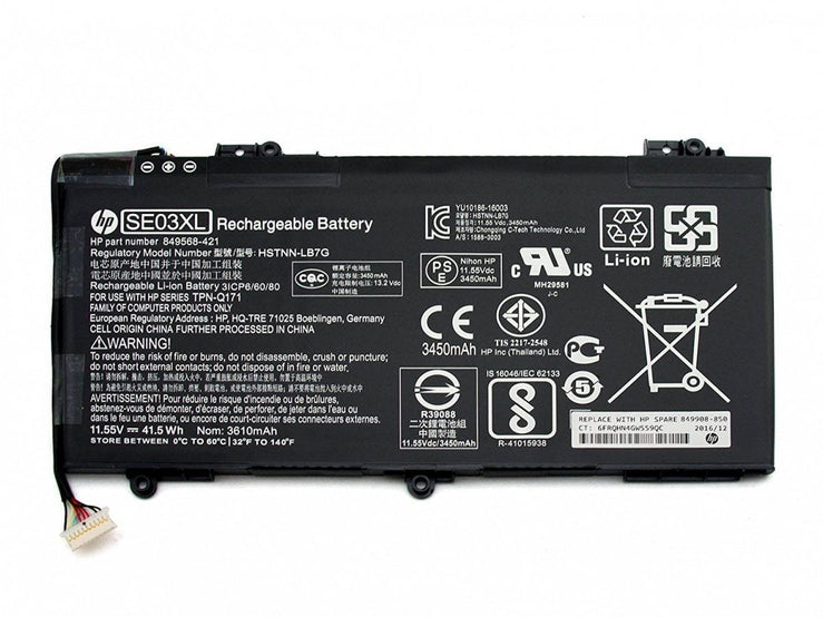 41.5Wh Original SE03XL HSTNN-LB7G HSTNN-UB6Z TPN-Q171 Pavilion 14-AL136TX 14-AL027TX 14-AL028TX Series laptop Battery