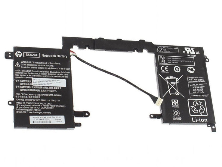 Original SK02XL HP 756416-001, HSTNN-LB6G, HSTNN-DB6G, SK02030XL 756186-271 756186-2C1 Laptop Battery