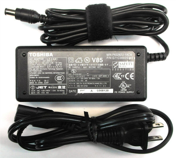 Original 15V 4A 60W Toshiba Laptop Charger PA3282U-1ACA PA3282U-2ACA ADP-60RH G71C0002SC10 6.3*3.0mm Power Adapter PC Gadgets