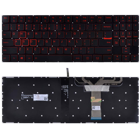 Original Lenovo Legion Y7000P Y530-15ICH Y530-15ICH-1060 US Layout with Red Color Backlight Laptop Keyboard