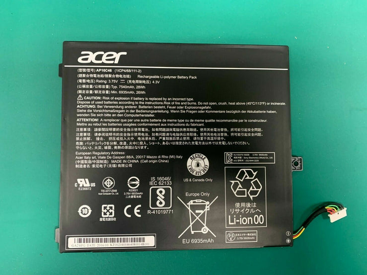 Original Acer AP16C46 Laptop Battery For Acer Aspire E5-573 Interruptor SW5-017-17BU 1ICP4/68/111-2
