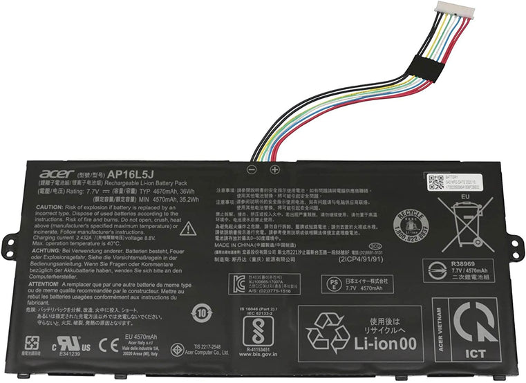 Original Acer AP16L5J Laptop Battery For Acer Switch 3 SW312-31-P1DE Travelmate X5 TMX514-51-57BF