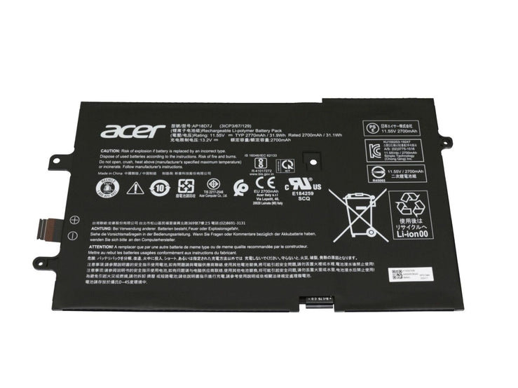 Original Acer AP18D7J Laptop Battery for Acer Swift 7 SF714-52T 3ICP3/67/129