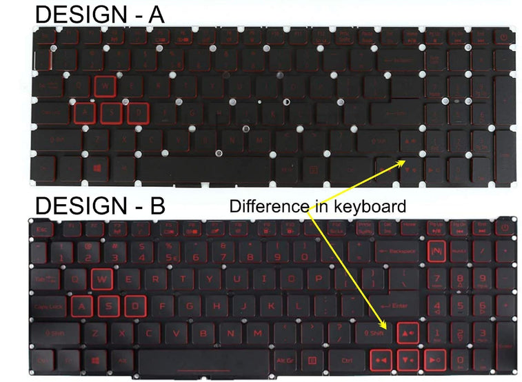 Acer Nitro 5 AN515 AN515-51 AN515-52 AN515-53 Series Laptop N17C1 N16C7 US Layout Backlit Keyboard Type-A & B