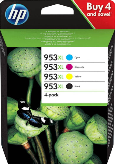 Original HP 953 XL Ink cartridge Set Original Black, Cyan, Magenta, Yellow 3HZ52AE Ink cartridges combo pack PC Gadgets