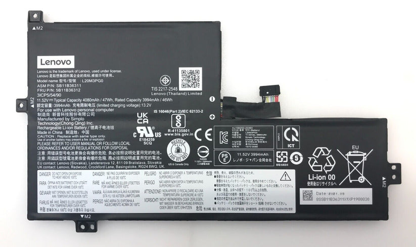 Genuine L20D3PG0 L20M3PG0 OEM Battery for Lenovo 100e 300e 500e Chromebook Gen 3