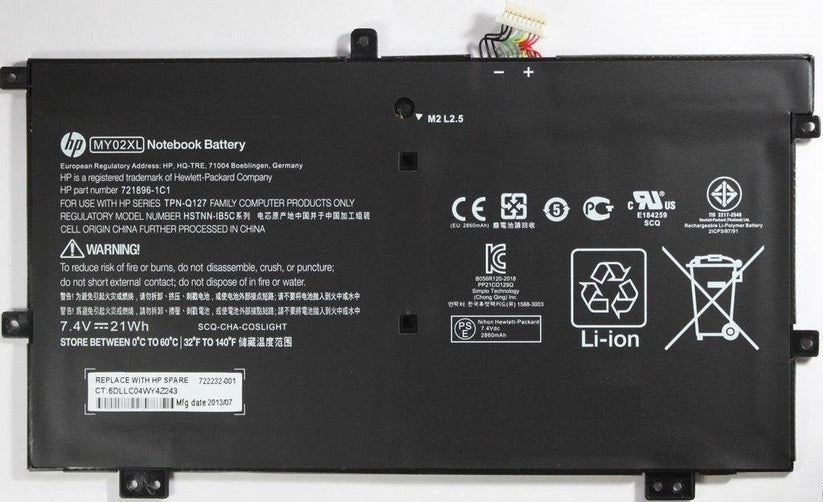Original MY02XL Laptop Battery For HP Slatebook X2 10-H000SA X2 10-H010NR HSTNN-IB5C HSTNN-LB5C 721896-1C Rechargeable